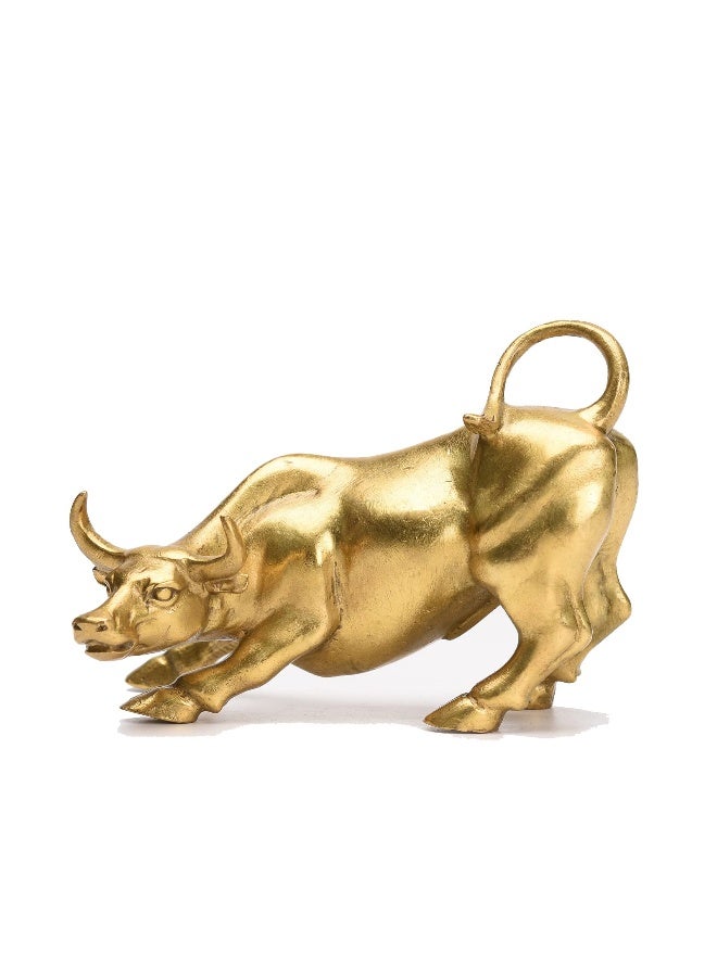 BRASSTAR Brass Fengshui Handmade Bull OX Statue Charm Lucky Wealth Figurine Business Gift Home Decoration TQGJPT1 - Image 1